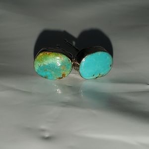 Turquoise stone earrings sterling silver